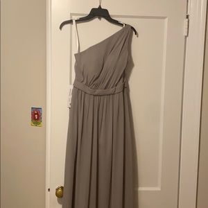 Azazie Bridesmaid Dress, Naima, Silver, Never Worn